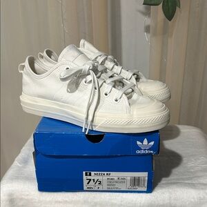 Adidas Nizza RF White Sneakers | Men’s Size 7.5 | With Box